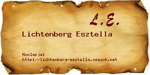 Lichtenberg Esztella névjegykártya